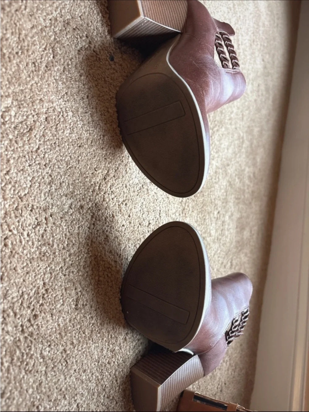 Women's Brown Cutout Block Heel Booties - Stylish Everyday Ankle Boots
